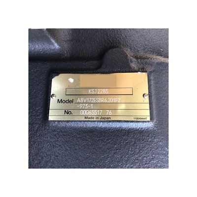 100% KSJ2285 A8V172ESBR6 Excavator ปั๊มหลัก Rexroth A8V172 ปั๊มไฮดรอลิก ขายดีที่สุด