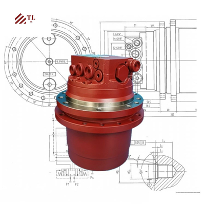 อุปกรณ์สํารองเครื่องขุด PC40-5 Final Drive 20S-60-22101 รถยนต์เดินทาง Assy สําหรับ Komatsu